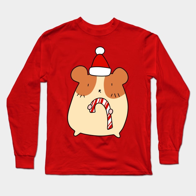 Candy Cane Hamster Long Sleeve T-Shirt by saradaboru